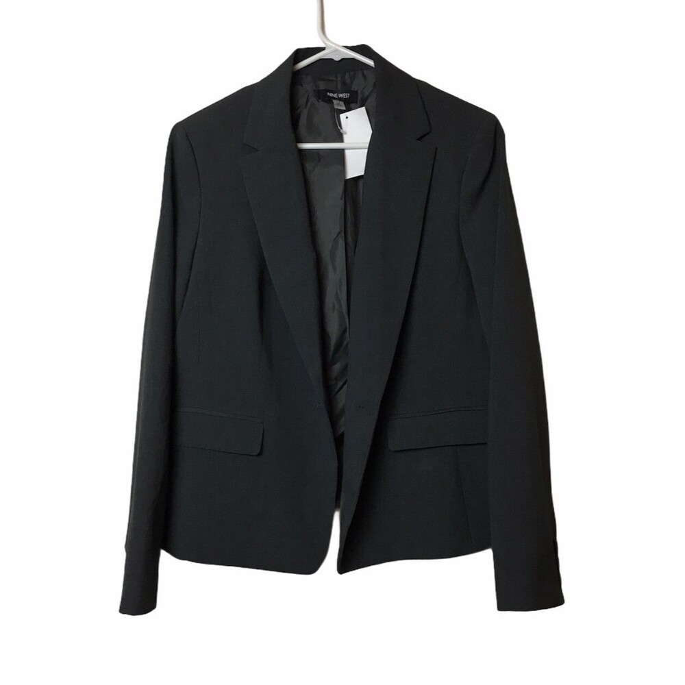 Nine West Blazer Business Jacket Women’s Gray Size 12  Button Closure - Picture 2 of 12